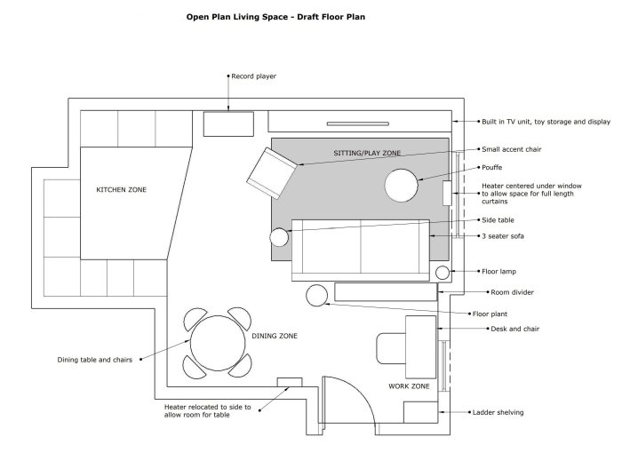 Creating an open plan living space in a small house