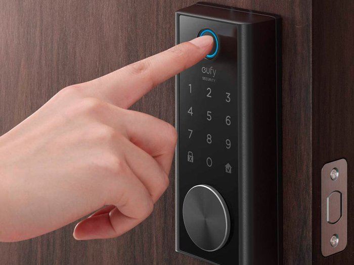 Lock smart door touch security eufy unlock off